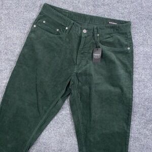 Bonobos Athletic Taper Fit 5 Pocket Corduroy Pants Mens 33x32 Emerald Green NWT